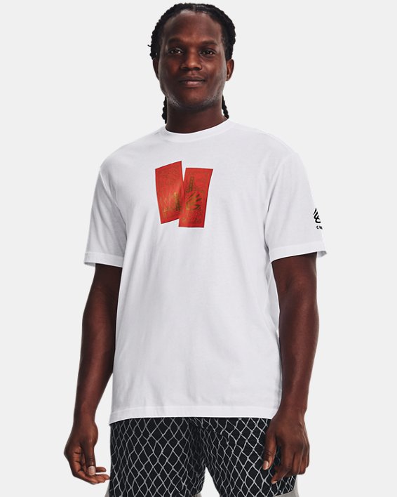 CURRY RED ENVELOPE SS TEE in White image number 0